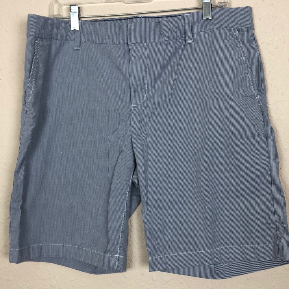 Tommy Hilfiger blue and white pinstriped shorts